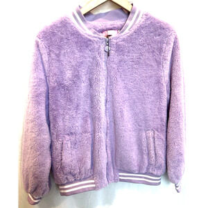 KOKOPIE Womens Y2K Fuzzy Jacket Size L Bratz Kidcore Nostalgia Retro Plush